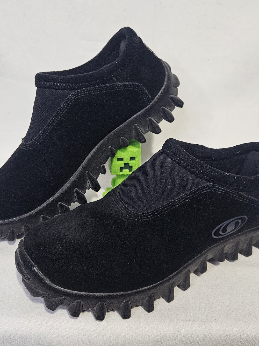 Vintage 2000 Salomon Snowclog Black Suede Mules Contagrip CX Women's 8 Snow Clog